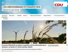 Tablet Screenshot of cdu-dithmarschen.de